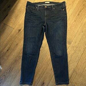 MADEWELL 9” high rise skinny jeans, size 34